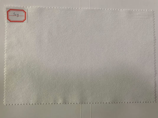 50g White Viscose Dan Polyester Spunlace Tisu Katun Nonwoven Mesh, Handuk Wajah, Tisu Basah