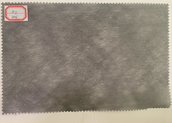 30g Polyester Spunlaced Non-Woven Fabric Abu-abu Untuk Substrat Kulit Buatan.