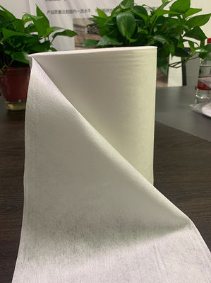 50g White Viscose Dan Polyester Spunlace Nonwoven Fabric Untuk Tisu Katun, Bantalan, Tisu Basah