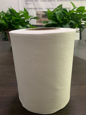 50g White Viscose Dan Polyester Spunlace Nonwoven Fabric Untuk Tisu Katun, Bantalan, Tisu Basah