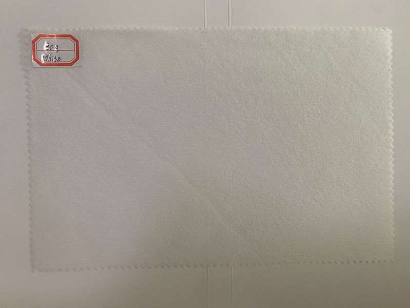 50g White Viscose Dan Polyester Spunlace Nonwoven Fabric Untuk Tisu Katun, Bantalan, Tisu Basah