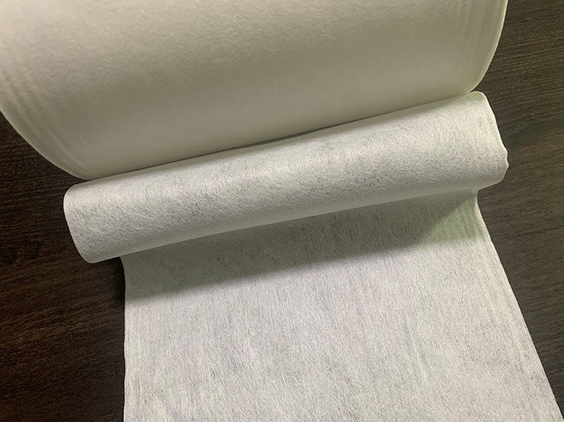 50g Poliester Putih Dan Kain Bukan Tenunan Viscose Spunlace Untuk Tisu Kapas, Bantalan, Tisu Basah